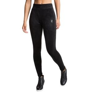 Juicy Couture Velour Black Leggings Liquorice